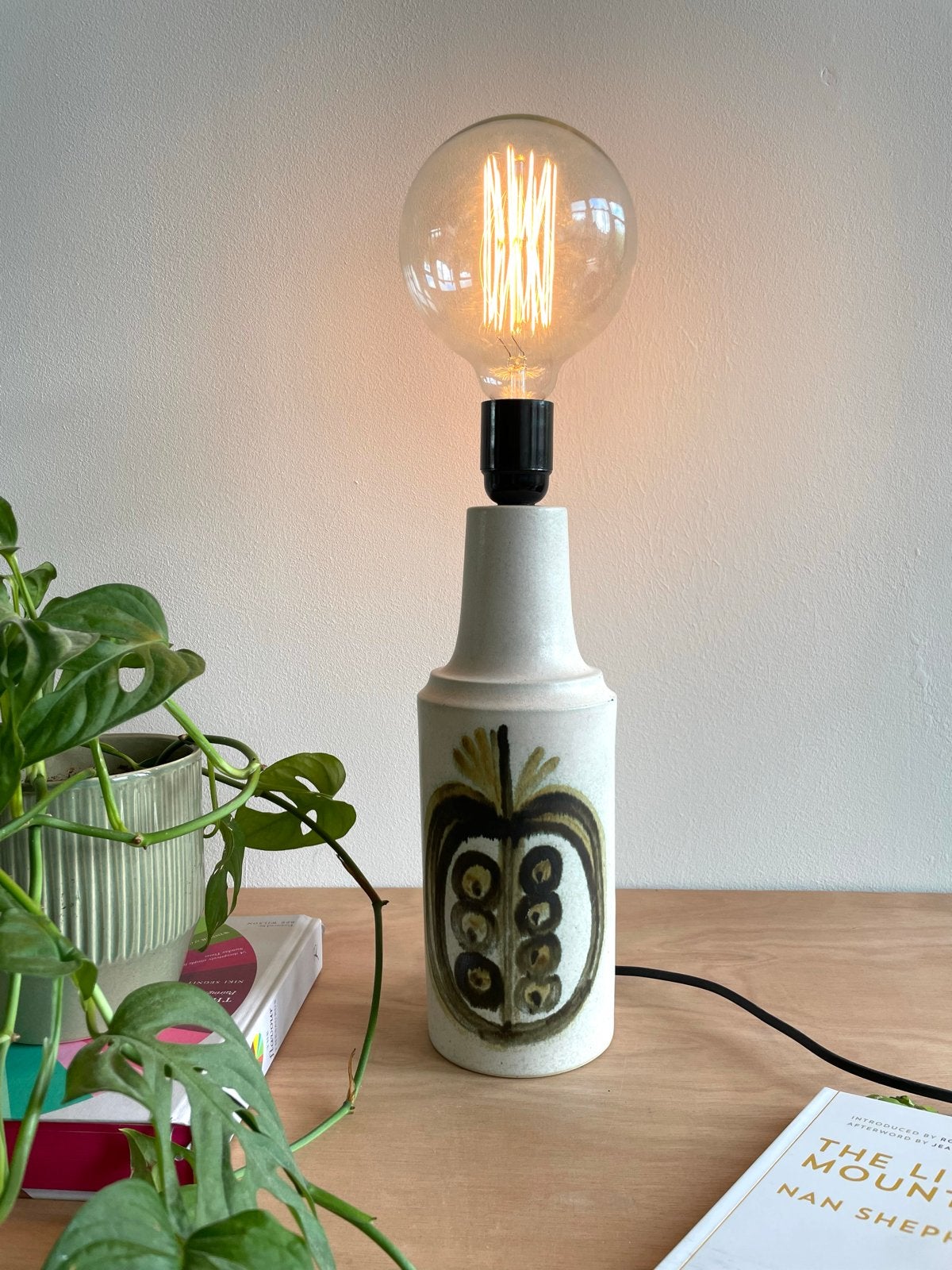 Vintage Okela Stoneware Tafellamp - Deens Vintage Design, Ophalen of Verzenden