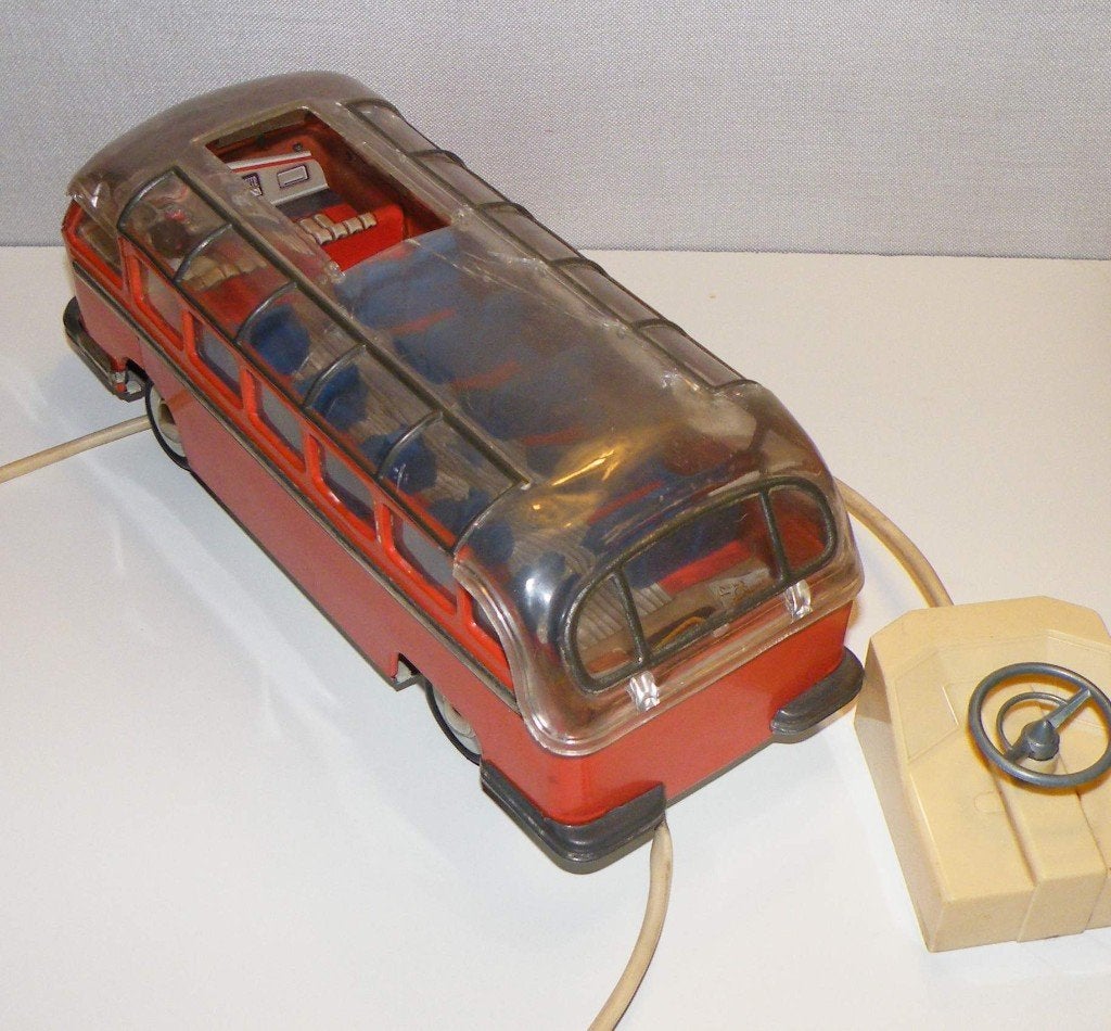 aardige oude blikken bus 29 cm., Antiek en Kunst, Ophalen of Verzenden