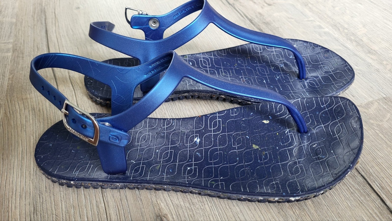 nieuwe slippers blauwe sandalen Amazonas maat 38, Ophalen of Verzenden, Nieuw, Blauw, Sandalen of Muiltjes