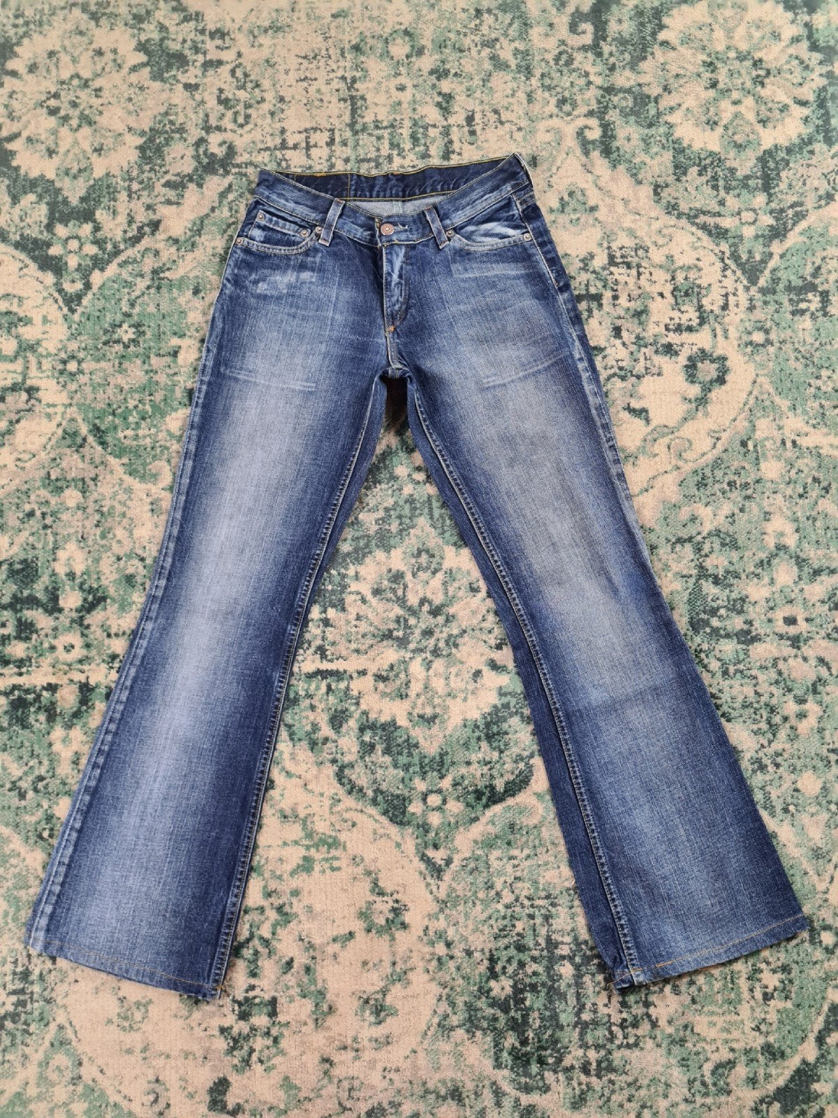Levi's Flare W26 L30 Danes 100% Katoen Tulsi2630 Blauw, Blauw, Ophalen of Verzenden, Zo goed als nieuw, W27 (confectie 34) of kleiner