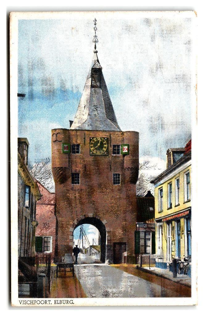 Elburg, Vischpoort, Verzenden, 1940 tot 1960, Gelopen, Gelderland