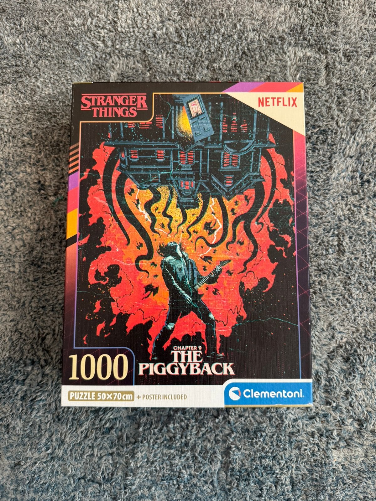 Stranger Things The Piggyback 1000 Stukjes Puzzel met poster, Ophalen of Verzenden, 500 t/m 1500 stukjes, Gebruikt