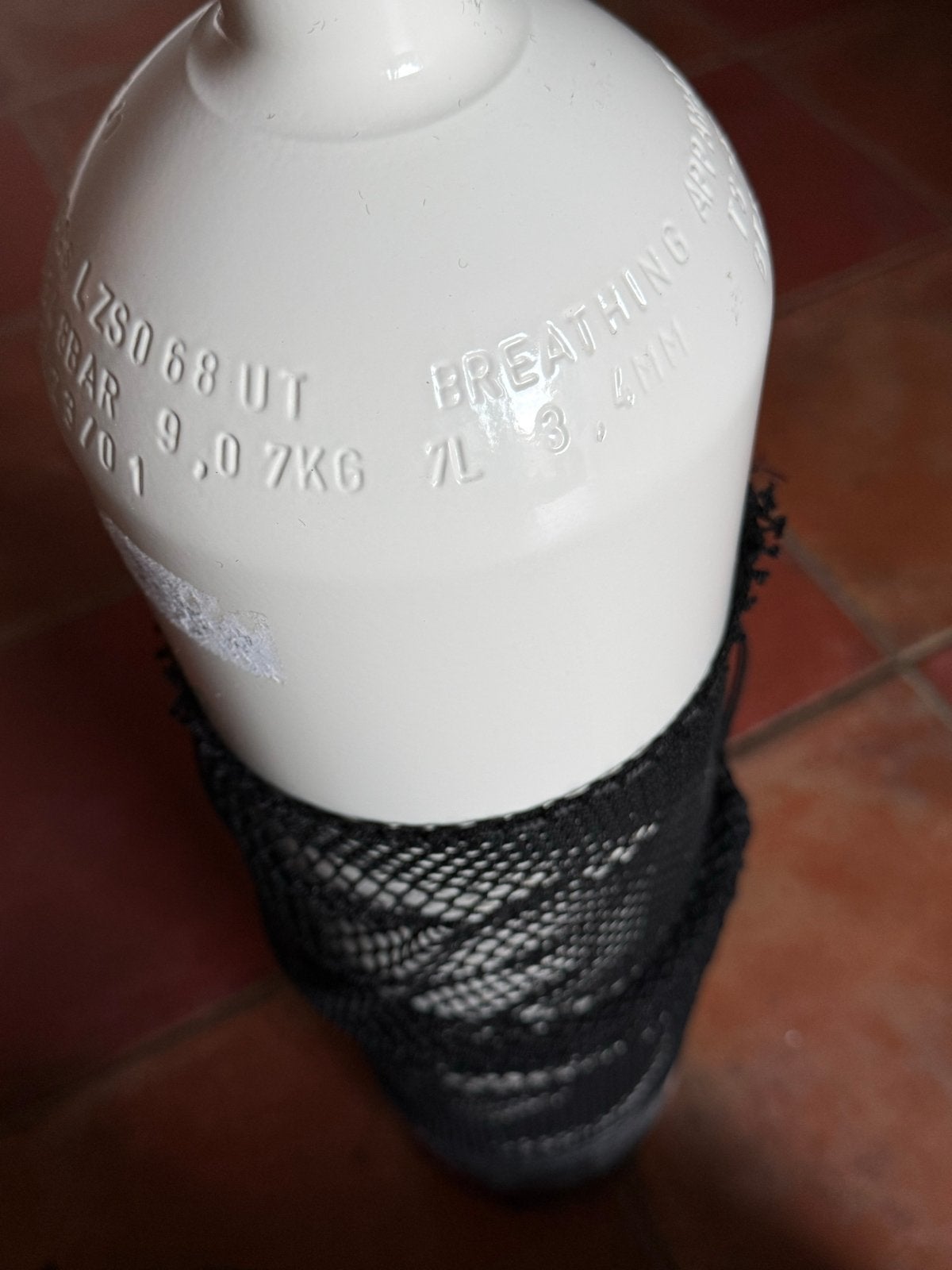 Duikfles 7L 230 Bar met kraan, Watersport en Boten, Ophalen, Zo goed als nieuw, Duikfles