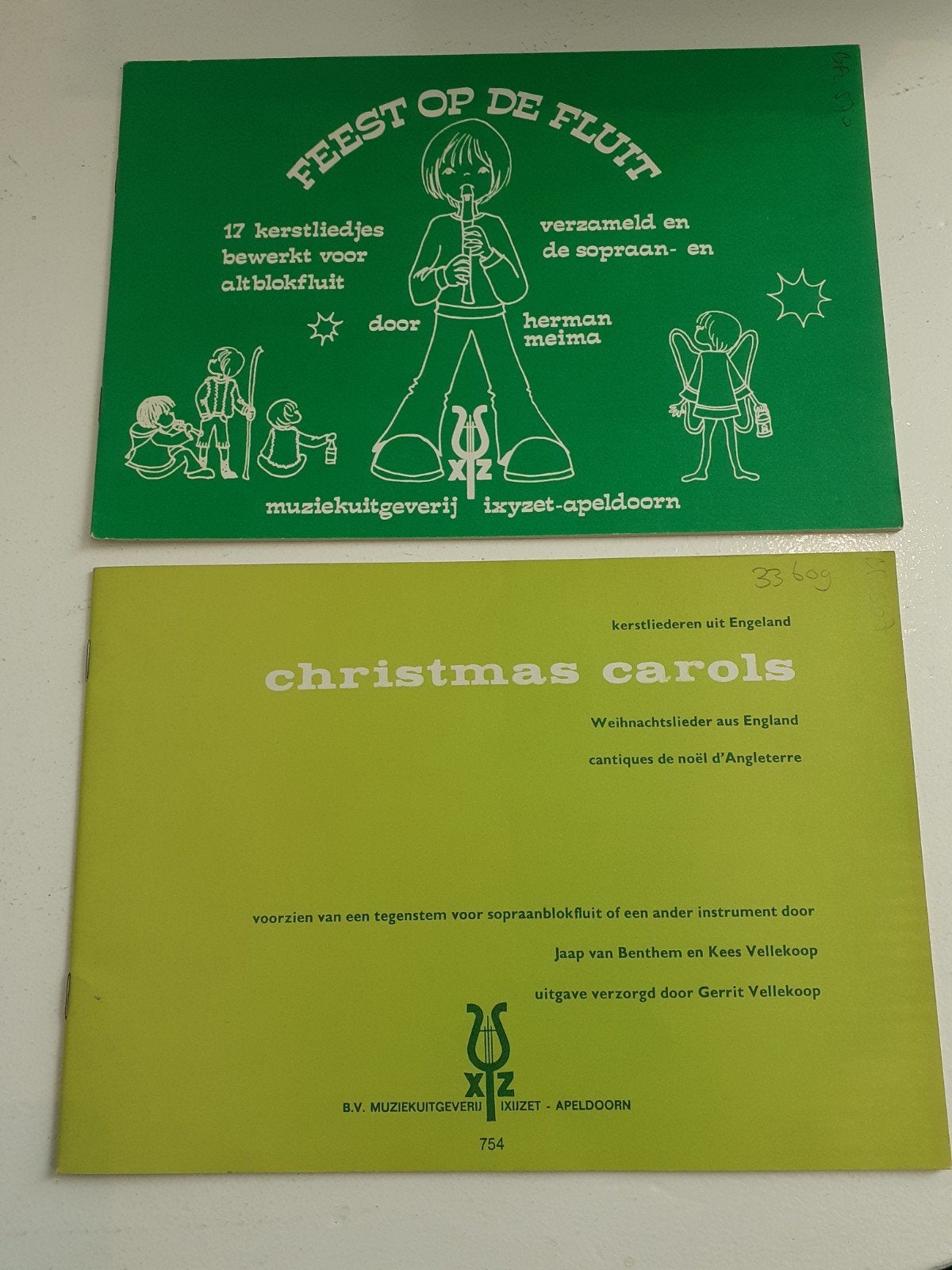 Feest op de Fluit & Christmas Carols - Kerst Bladmuzie, Muziek en Instrumenten, Gebruikt, Overige genres, Ophalen of Verzenden