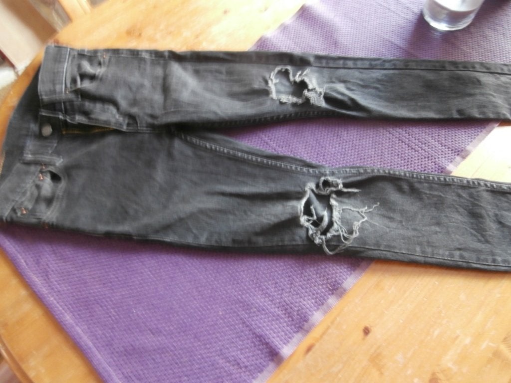 spijkerbroek zwart Levi Strauss broek jeans met gaten heren, Levi's, Zwart, W32 (confectie 46) of kleiner, Ophalen of Verzenden