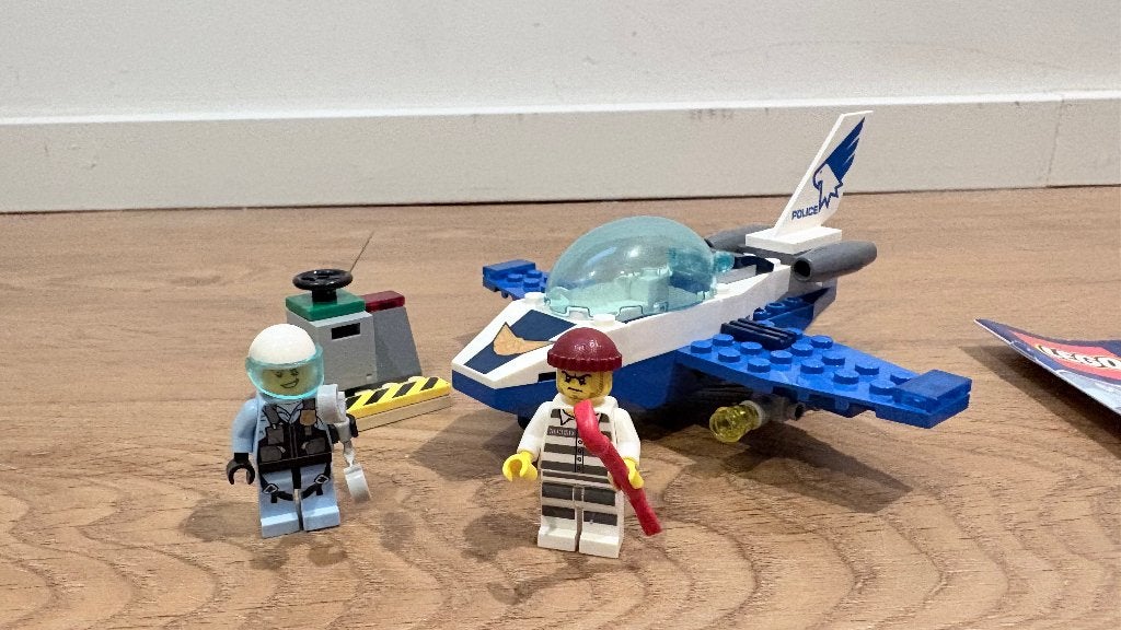 LEGO City 60206: Luchtpolitie Straaljager politie vliegtuig, Lego, Ophalen of Verzenden, Complete set, City