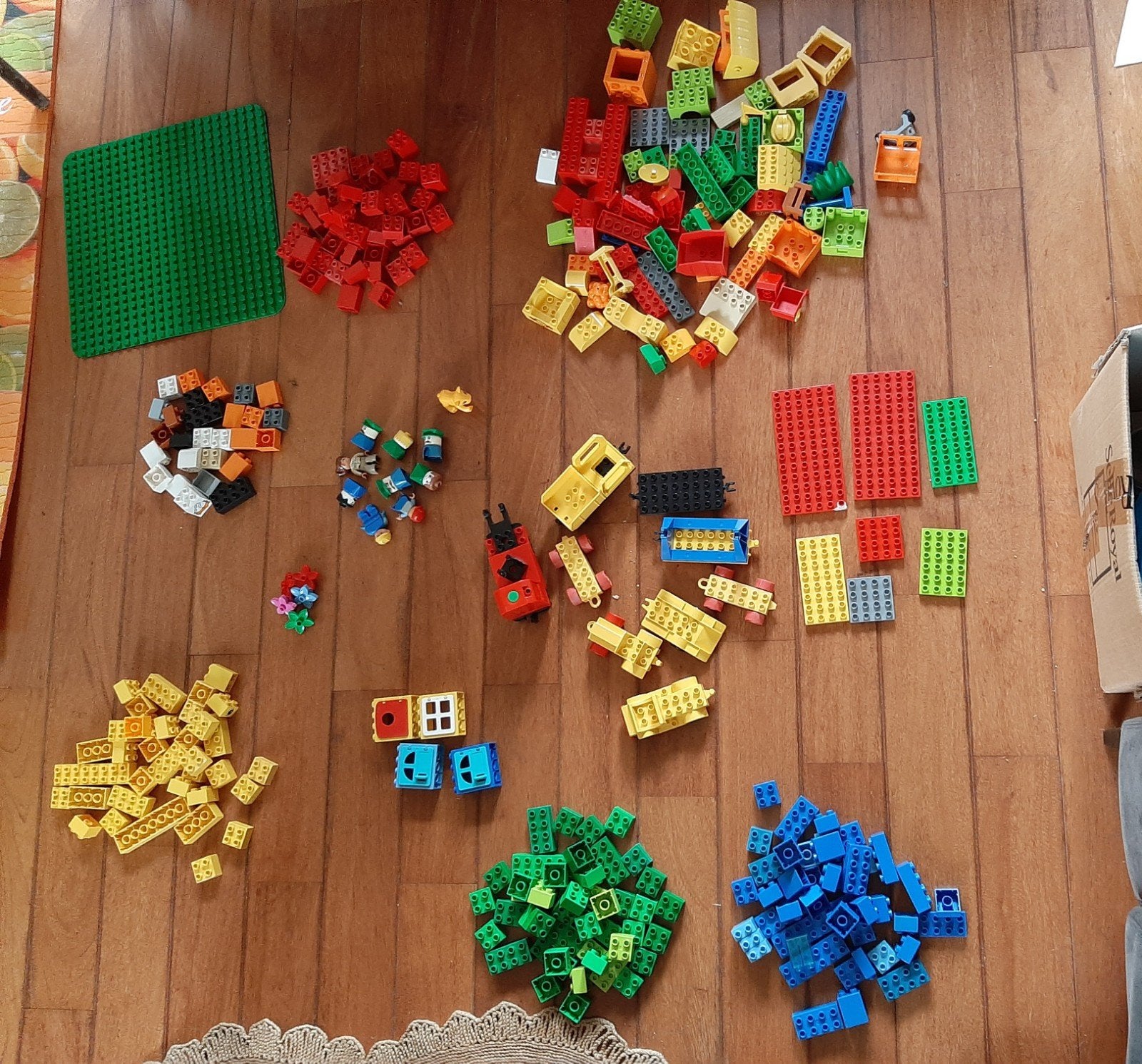 partij Duplo met grondplaat en figuren, Inclusief minifiguren, Gebruikt, Ophalen of Verzenden, Duplo
