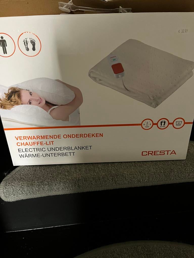 Elecktrische deken, Huis en Inrichting, Ophalen, Eenpersoons, Wit, Deken of Dekbed