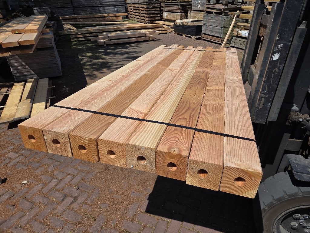 8 Douglas palen / balken 12x12 cm 2.20 meter lang - nr: TB5, Ophalen, Nieuw, 180 tot 250 cm, Overige typen