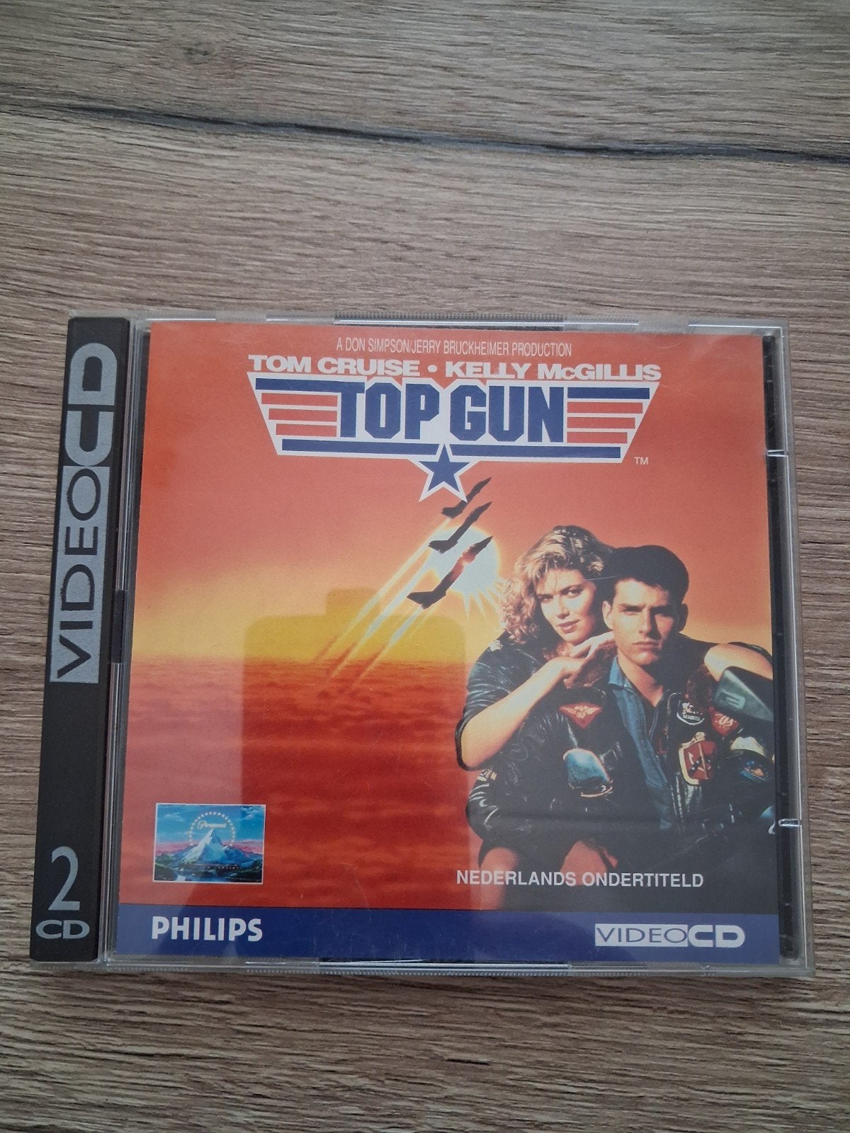 Top Gun VideoCD (2 CD's) - Nederlands ondertiteld, Nederlands, Ophalen of Verzenden, Vanaf 12 jaar, Inclusief doosje