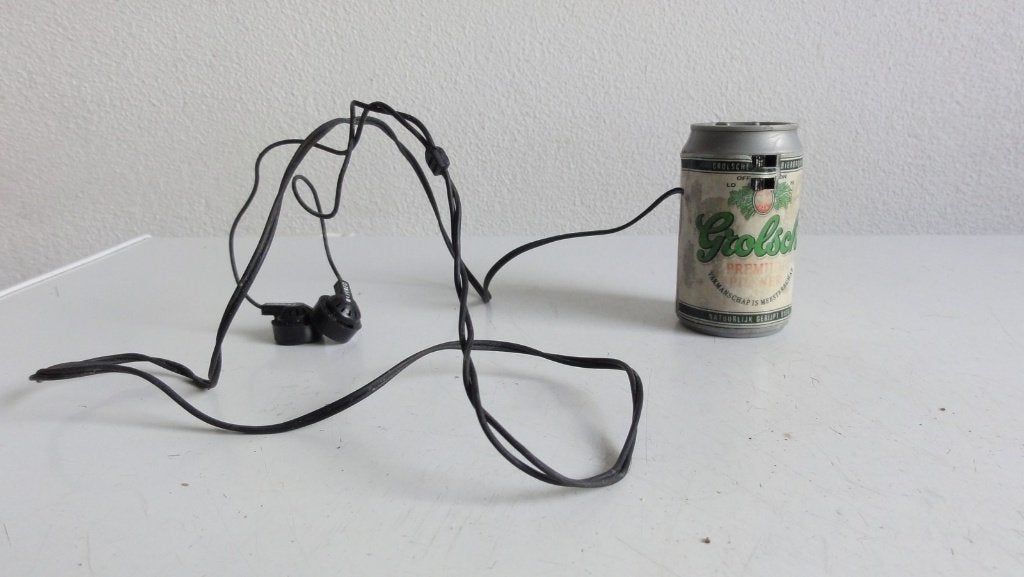 Grolsch bierblikje radio, mini, oud, Ophalen of Verzenden, Gebruikt, Overige typen, Grolsch