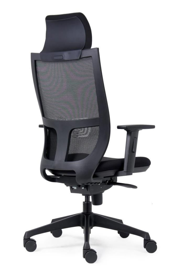 Ergo office plus bureaustoel netweave met hoofdsteun, VST, Zwart, Nieuw, Ophalen of Verzenden