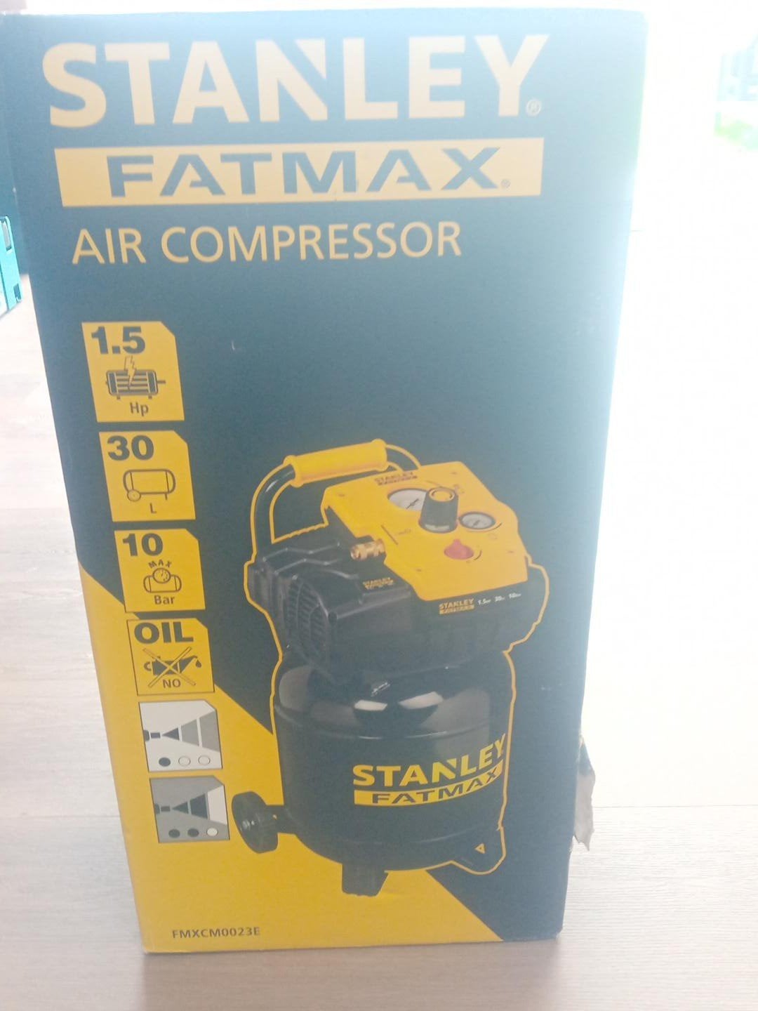 Stanley Fatmax Luchtcompressor 1.5pk 30L 10 bar Olievrij, 10 bar of meer, Nieuw, Ophalen of Verzenden, 25 tot 100 liter