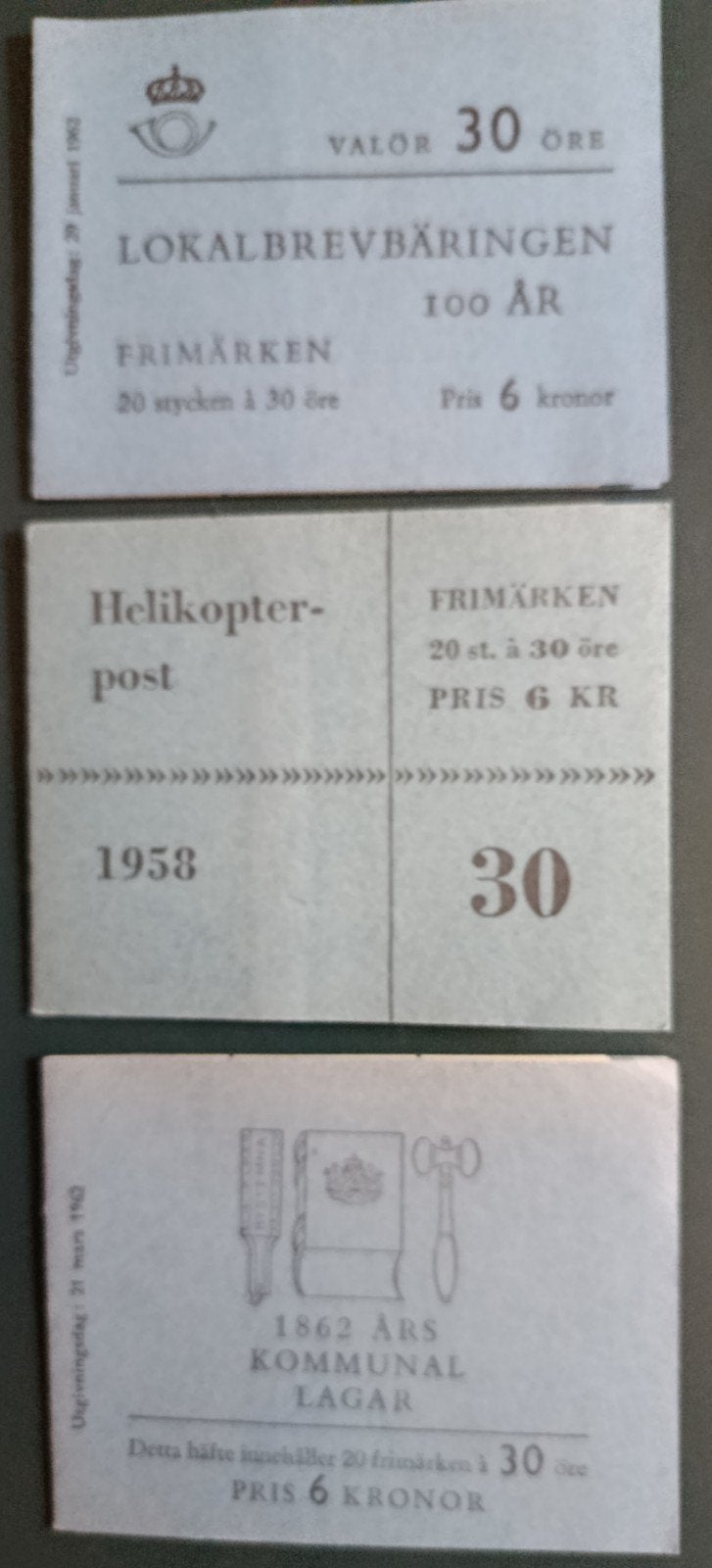 Zweden 3 oudere postzegelboekjes, Verzenden, Zweden, Postfris