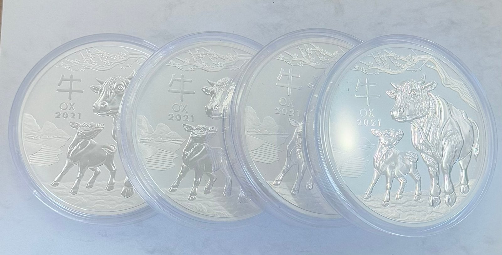 1 kilo Cow 2021 / Lunar / 999 zilver, Ophalen of Verzenden, Losse munt, Zilver
