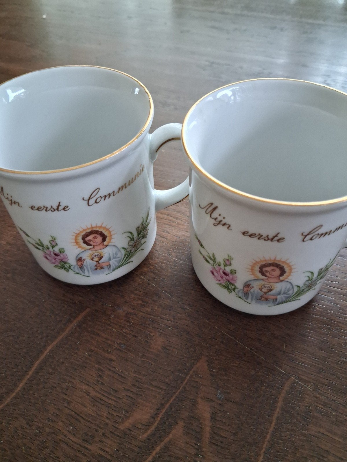 Bekers Eerste Communie, Huis en Inrichting, Keuken | Servies, Ophalen of Verzenden, Gebruikt, Porselein, Overige stijlen