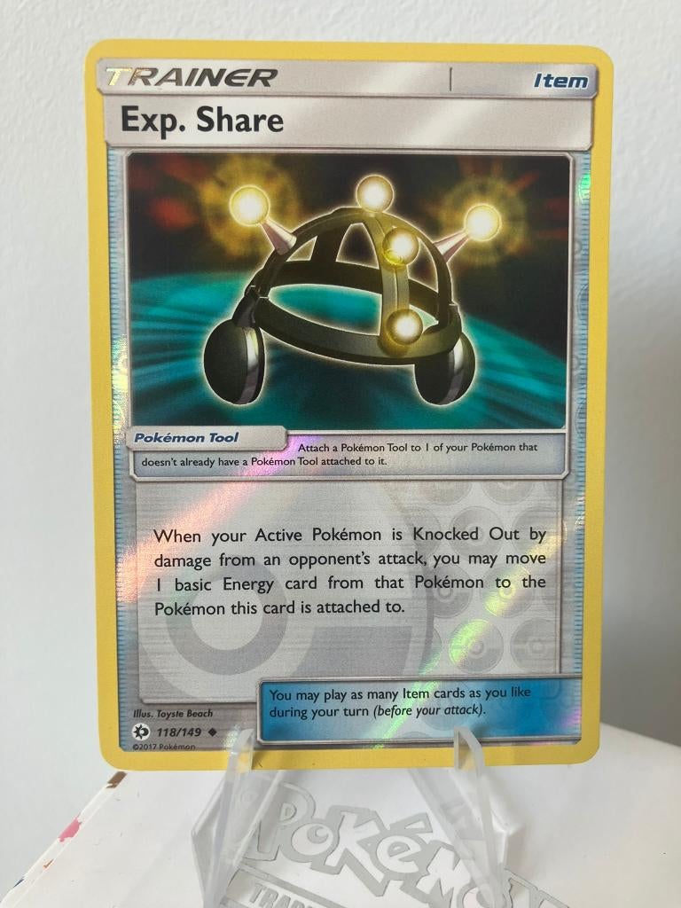 Exp. Share 118/149 - Sun and Moon - Reverse Holo, Ophalen of Verzenden, Zo goed als nieuw, Losse kaart, Foil