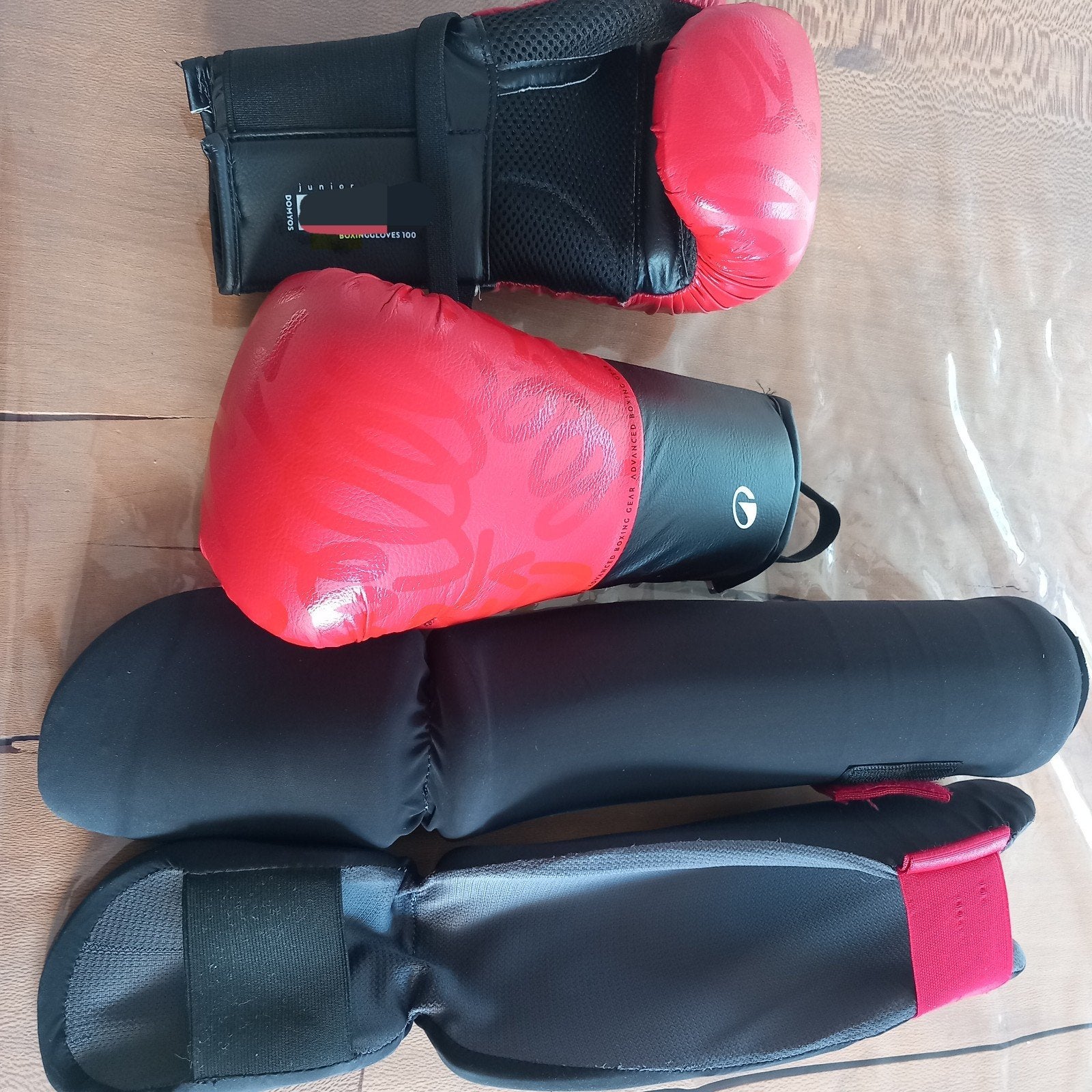 Kickbokshandschoenen en scheenbeschermers (kind), Ophalen, Gebruikt, Overige, Maat XS of kleiner