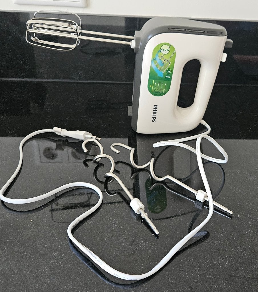 Philips Mixer 450w, Witgoed en Apparatuur, Keukenmixers, Ophalen of Verzenden, Zo goed als nieuw, 3 snelheden of meer