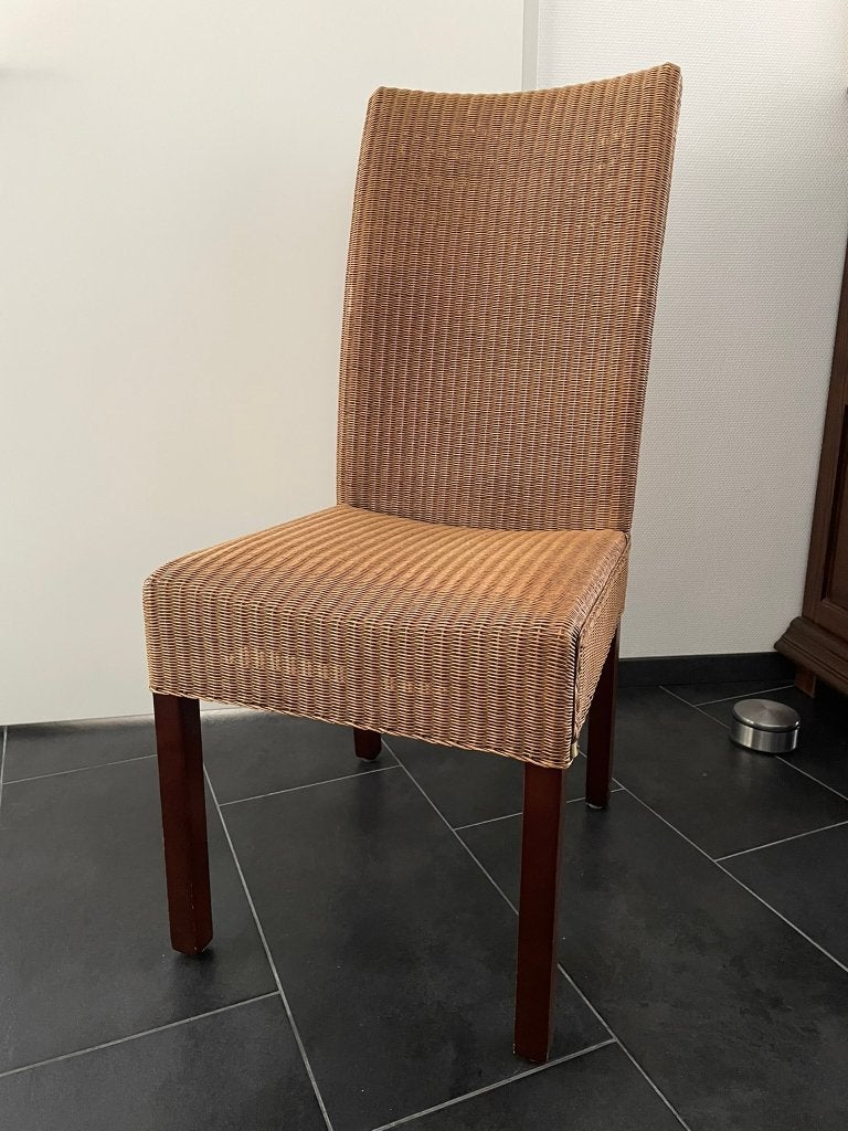 Natural Loom by Max eetkamerstoelen (6 stuks), Ophalen, Gebruikt, Bruin, Overige materialen