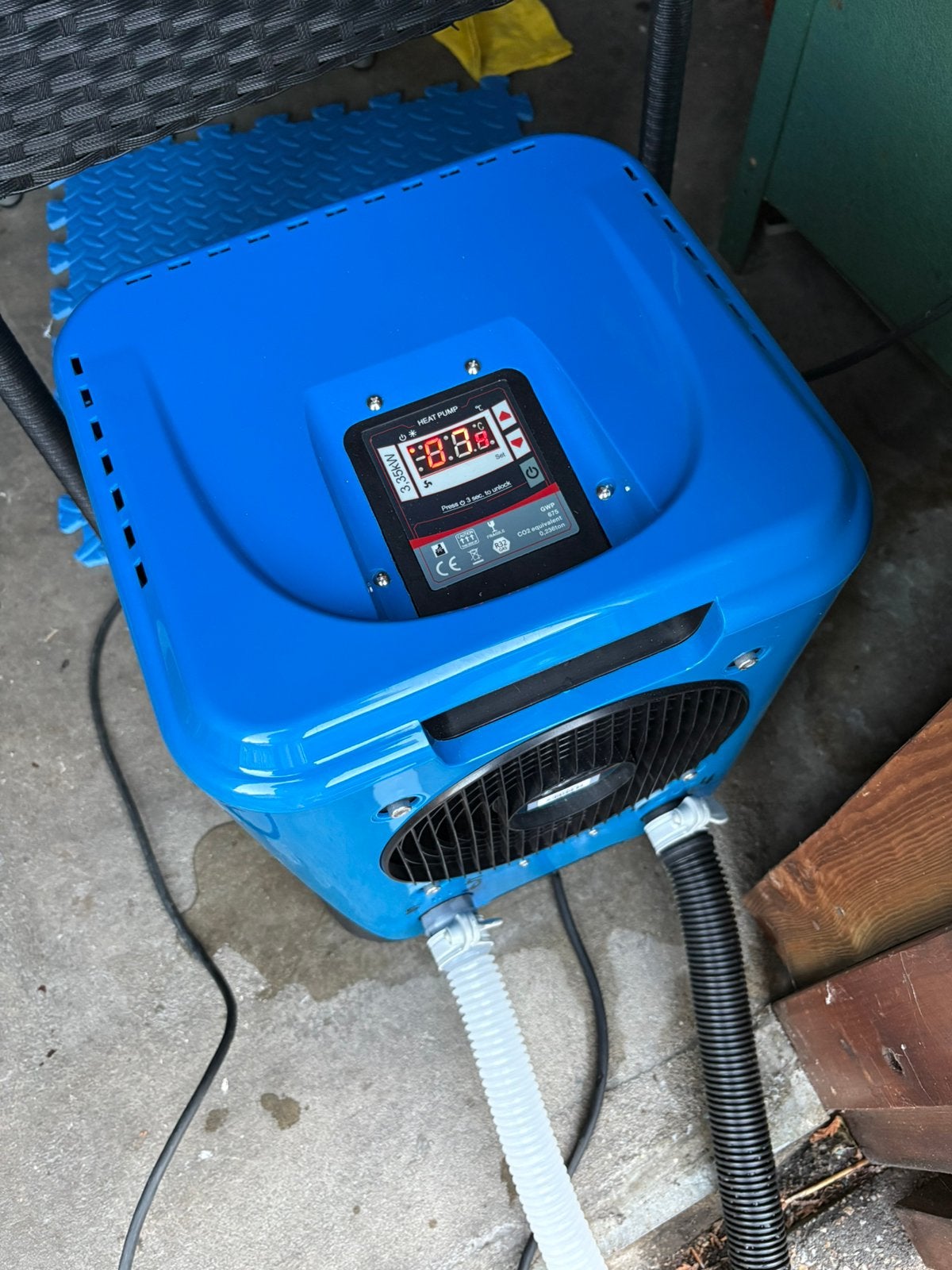Warmtepomp voor opbouwzwembad Duratech HS 35, Tuin en Terras, Ophalen, Zo goed als nieuw, Verwarming