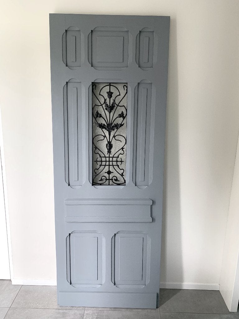 Antieke Franse buitendeur, Ophalen, 80 tot 100 cm, Glas, 200 tot 215 cm