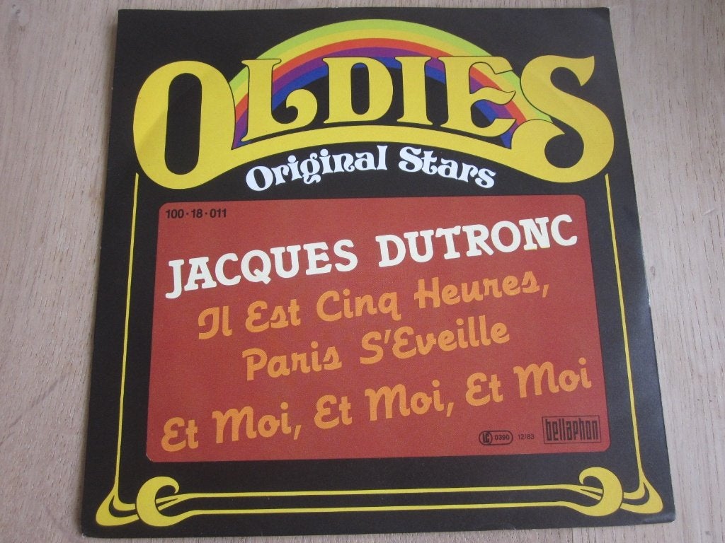 Jacques Dutronc - Il est cinq heures, Paris s'eveille, Verzenden, 7 inch, Zo goed als nieuw, Pop