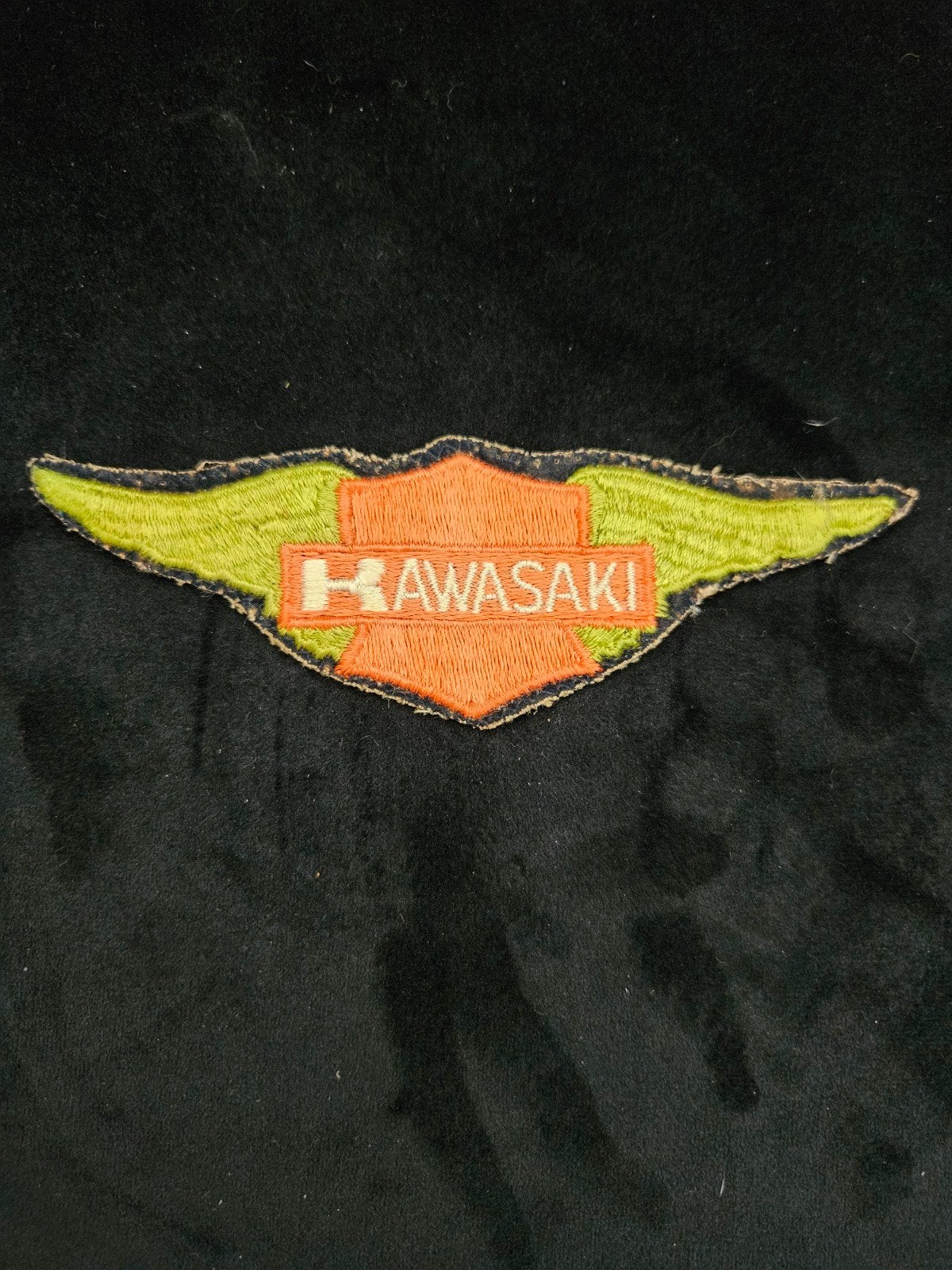 Vintage Kawasaki Motorfiets Patch - Zeldzaam Embleem, Ophalen of Verzenden