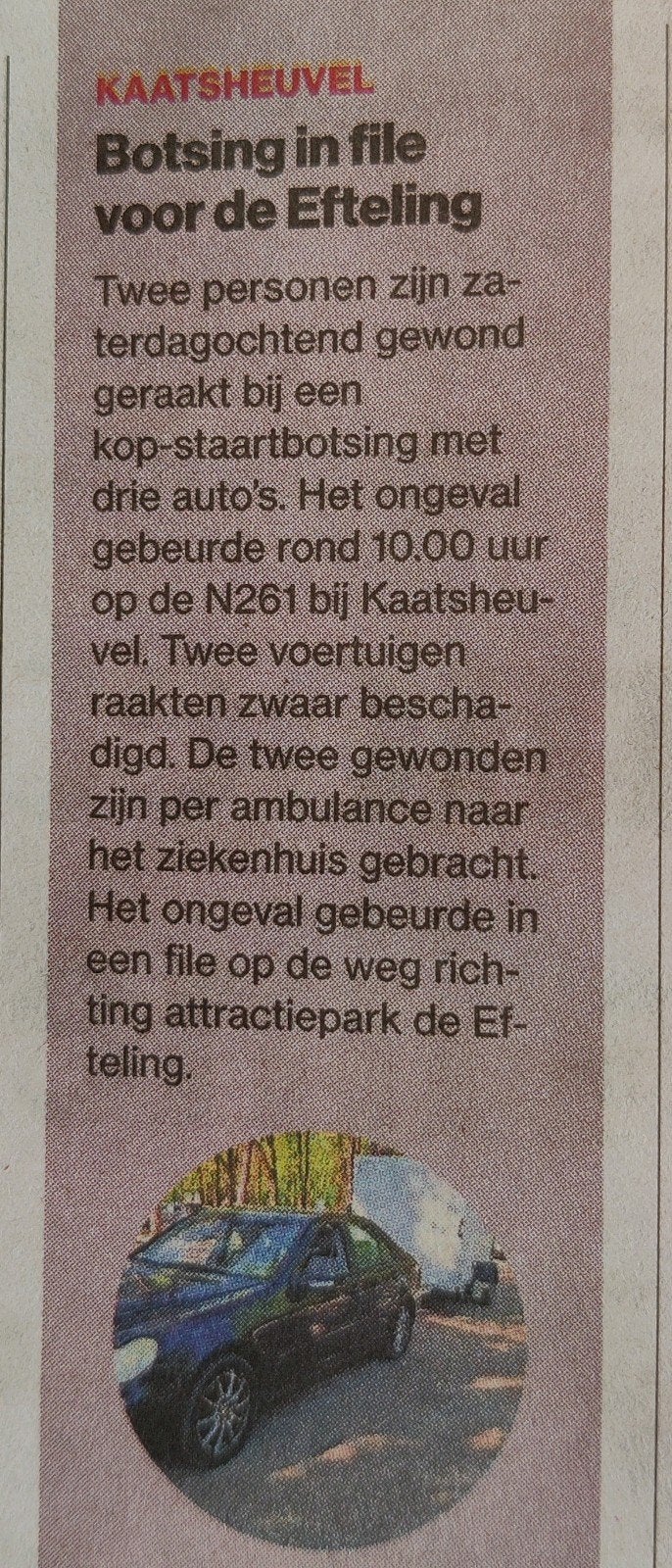 Efteling krantenartikel krantenknipsel, Ophalen of Verzenden, 1980 tot heden, Nederland, Knipsel(s)