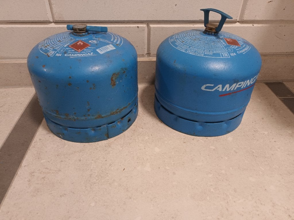 Campingaz gasfles 904, Ophalen, Gebruikt