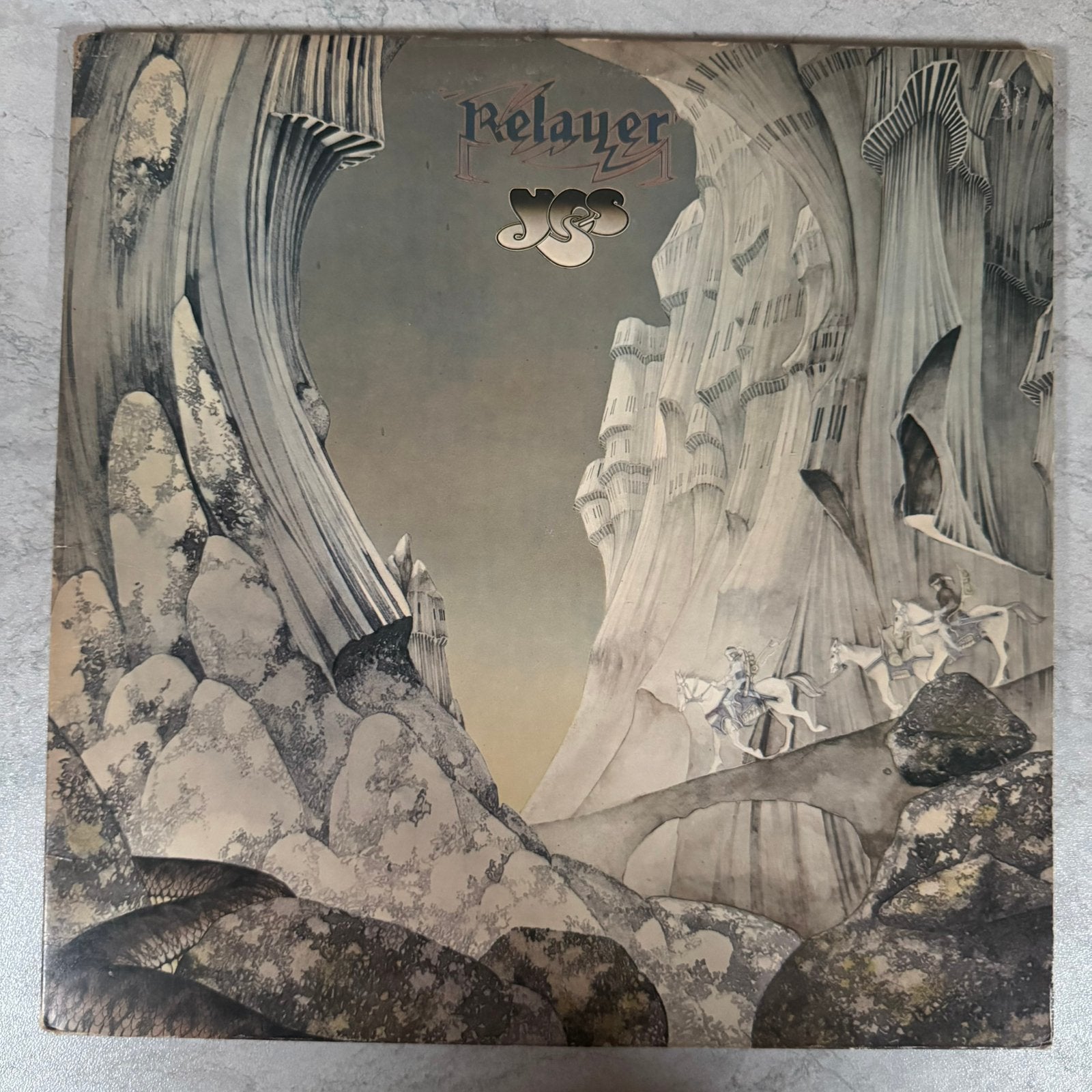 Yes Relayer LP Vinyl 1974 France Prog Rock Symphonic Rock, Fotohoes, LP, Ophalen of Verzenden, 12 inch
