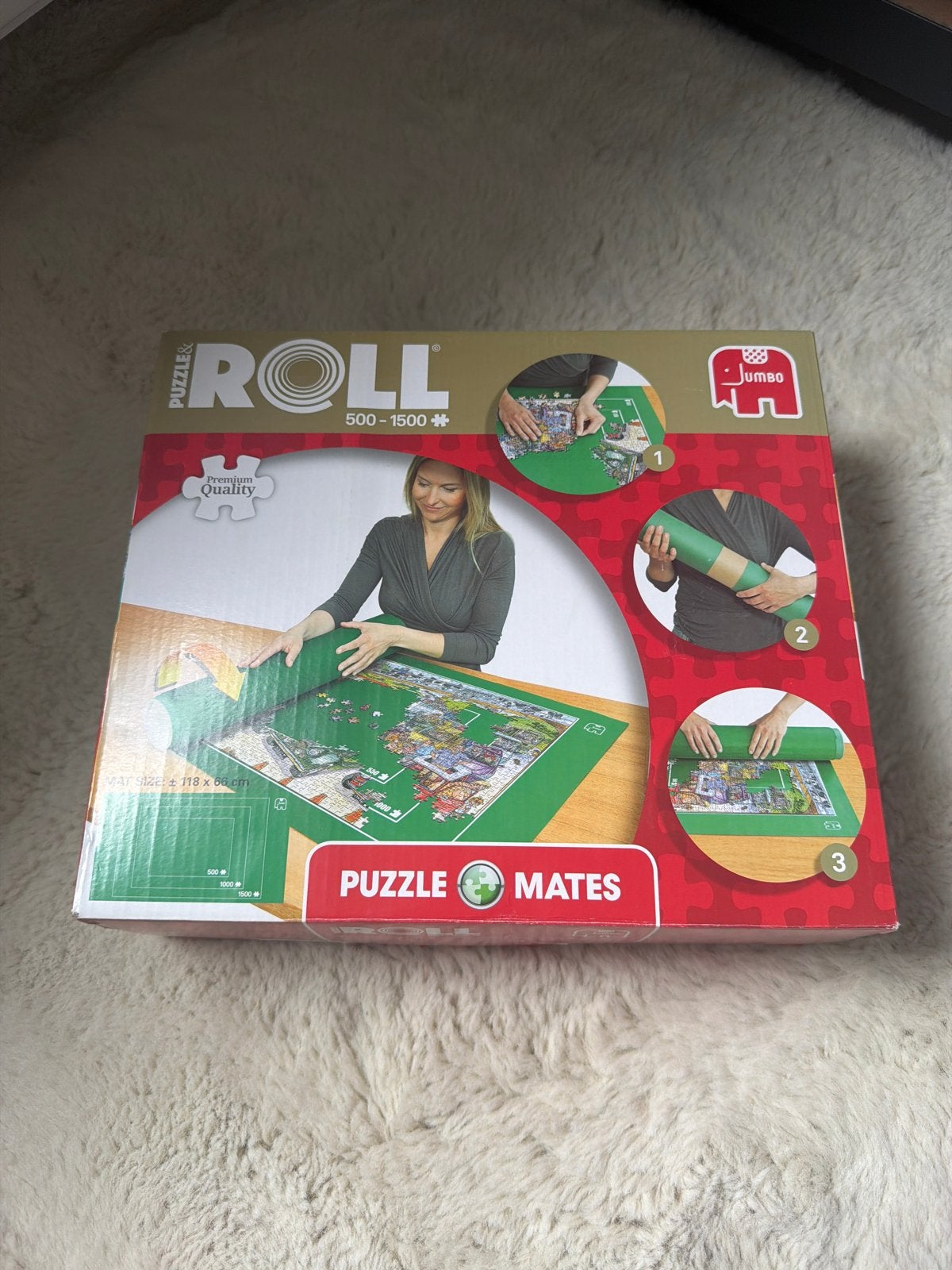 Jumbo Puzzle & Roll mat voor 500-1500 stukjes, Ophalen of Verzenden, 500 t/m 1500 stukjes, Zo goed als nieuw, Overige typen