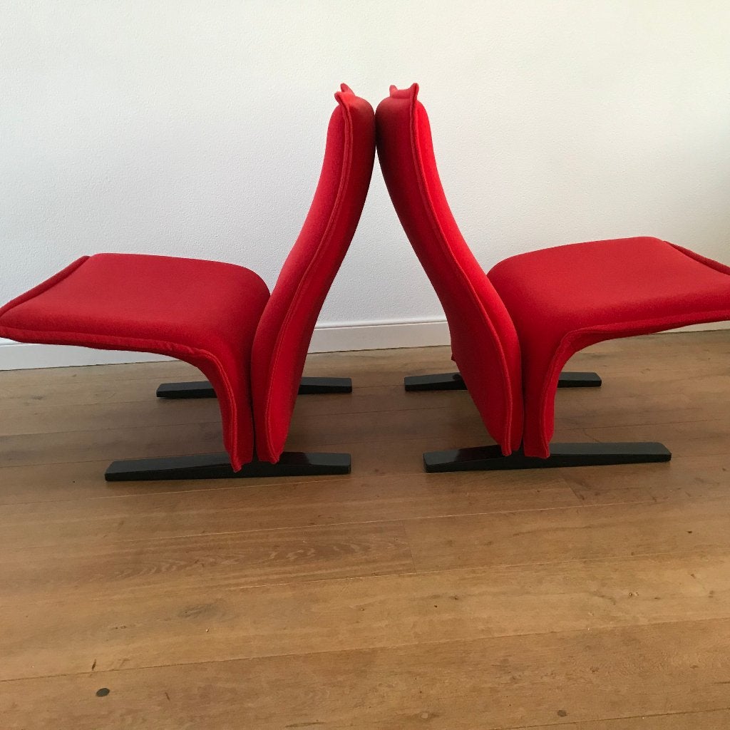 Set 2 Artifort Concorde Kwekkie fauteuil stoel design, Ophalen, Gebruikt, 75 tot 100 cm, Nvt