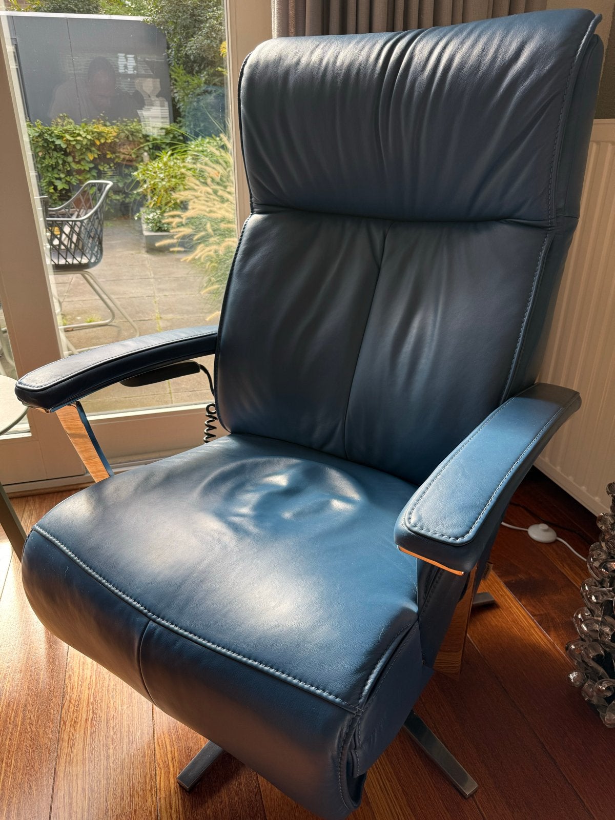 Luxe Prominent relaxfauteuil - Blauw leer