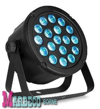 LED SlimPar 45, 18x 3W 3-in-1 RGB LED'S, LED Par DMX, Geluidgestuurd, Nieuw, Info@marbeco.nl, BeamZ
