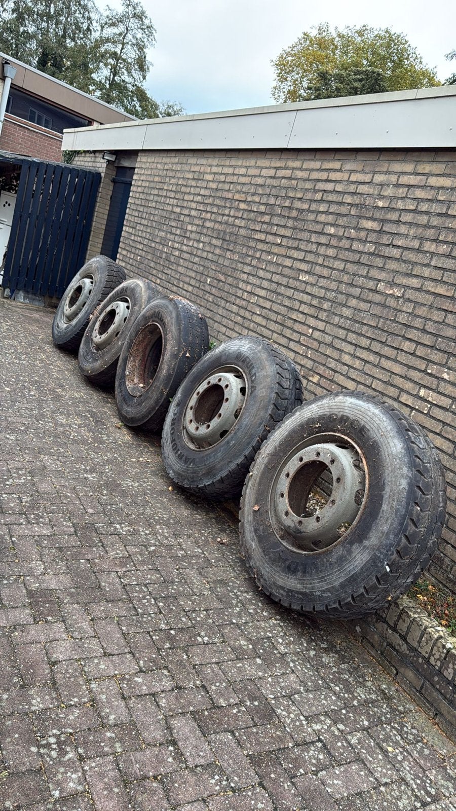 5x Banden met velg voor DAF 4440, Ophalen, 18 inch, Gebruikt, Vrachtwagen