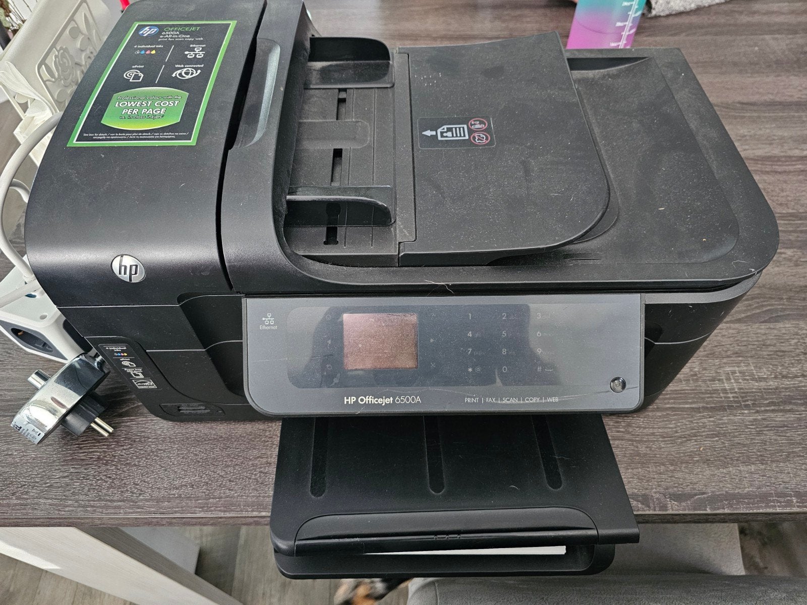 HP Officejet 6500A e-All-in-One Printer, Computers en Software, Printers, Gebruikt, All-in-one, Inkjetprinter, Faxen, Kleur printen