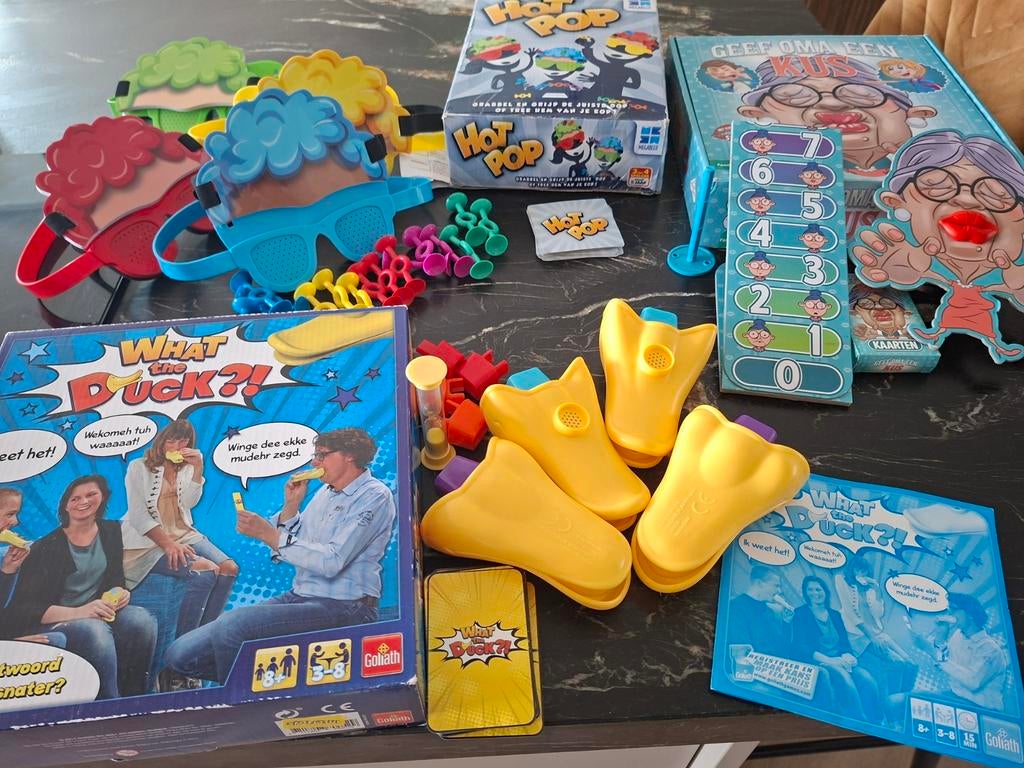 3 spellen (Hot pop, Geef oma een kus, what the duck), Ophalen of Verzenden