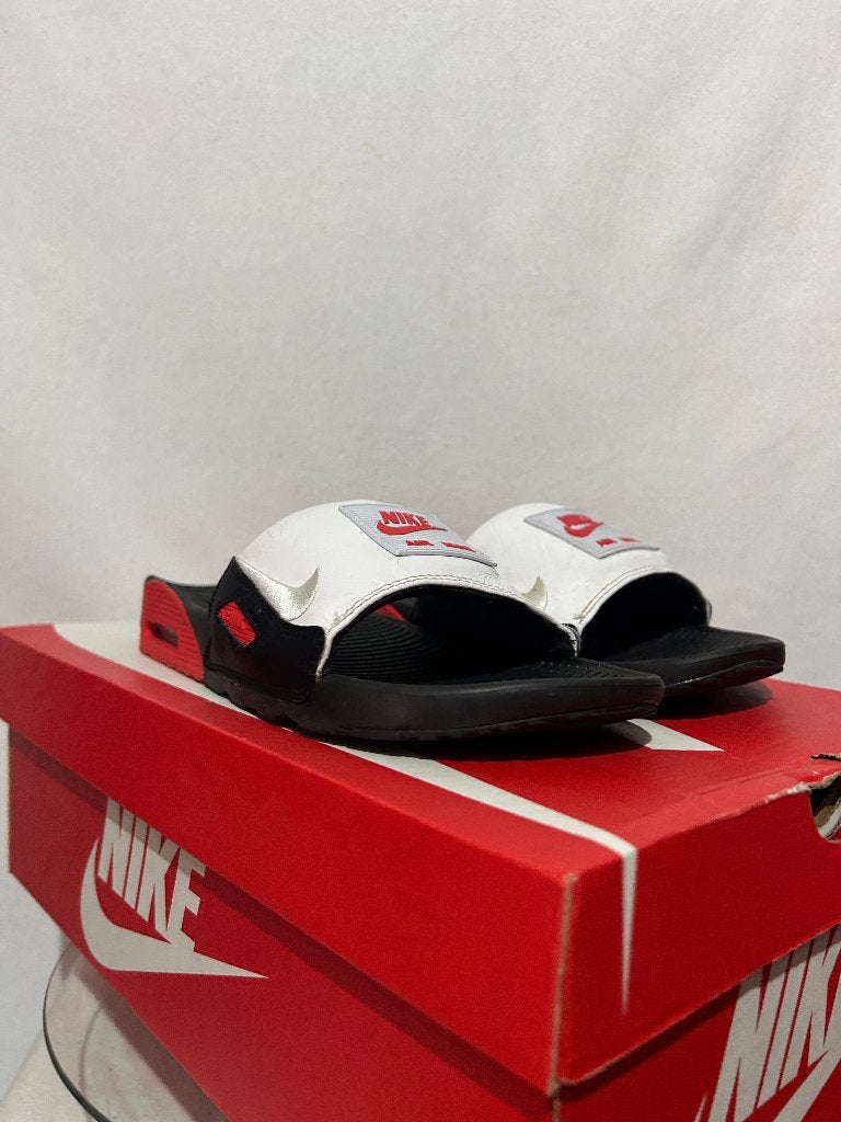 ALS NIEUW! Maat 42,5 - Nike Air Max 90 Slide Black Chile Red, Slippers, Verzenden, Zwart, Nike