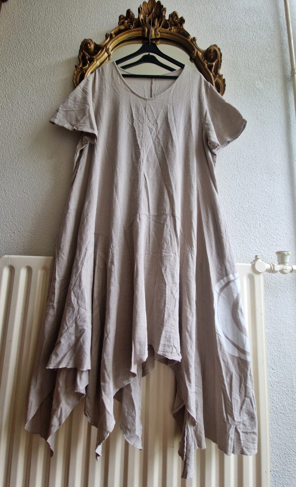 Als nieuw! Kekoo grijs taupe a lijn punten jurk met zakken, Jurk, Ophalen of Verzenden, Zo goed als nieuw, Kekoo
