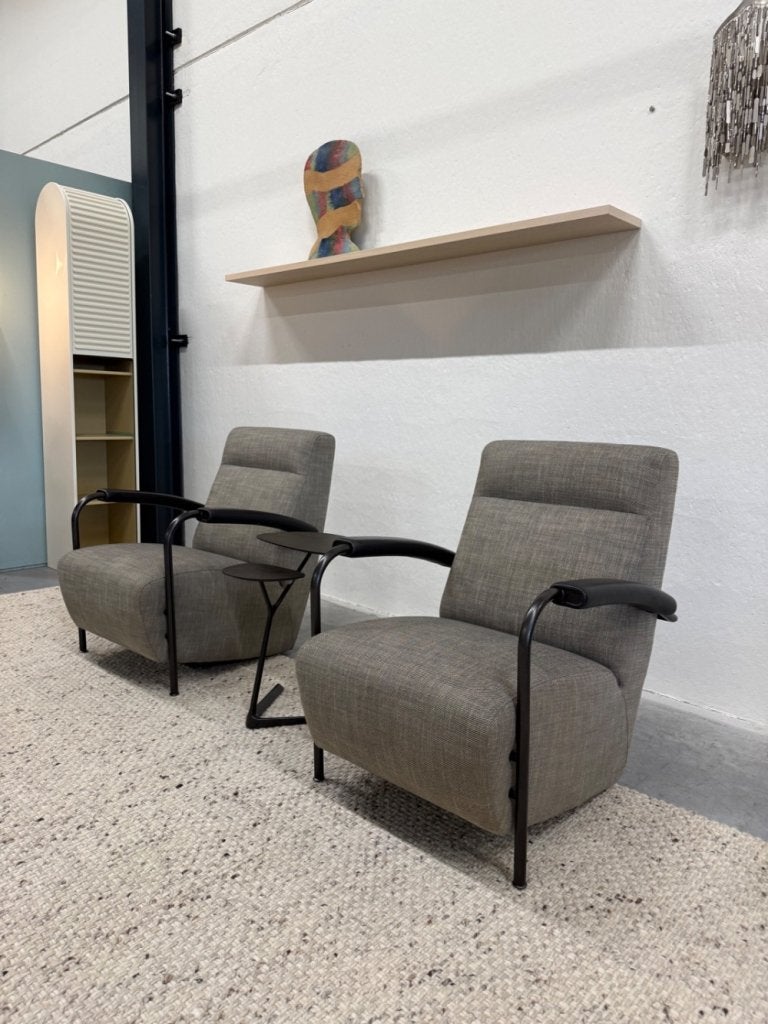 2 Nieuwstaat Leolux Scylla Fauteuil hoog Design stoel, Leolux, Info@leolux.nl, 75 tot 100 cm, Ophalen of Verzenden