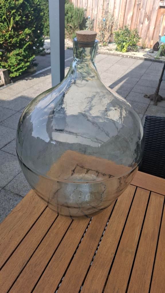 Grote glazen fles met stop, Ophalen, Zo goed als nieuw