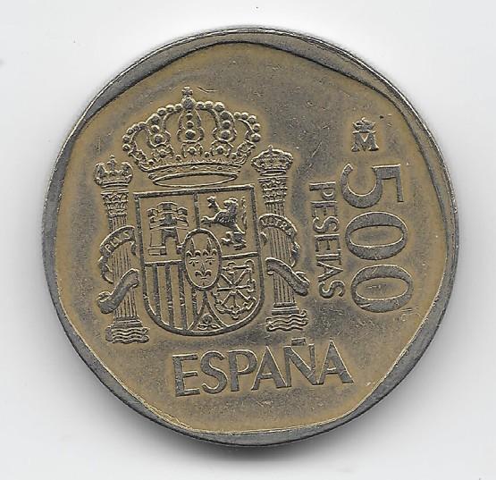 Spanje 500 pesetas 1989 KM# 831, Verzenden, Overige landen, Losse munt