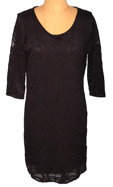 Free-Quent jurk, Freequent gehaakt jurkje, zwart, Mt. XL, Freequent, Verzenden, Zwart, Maat 46/48 (XL) of groter