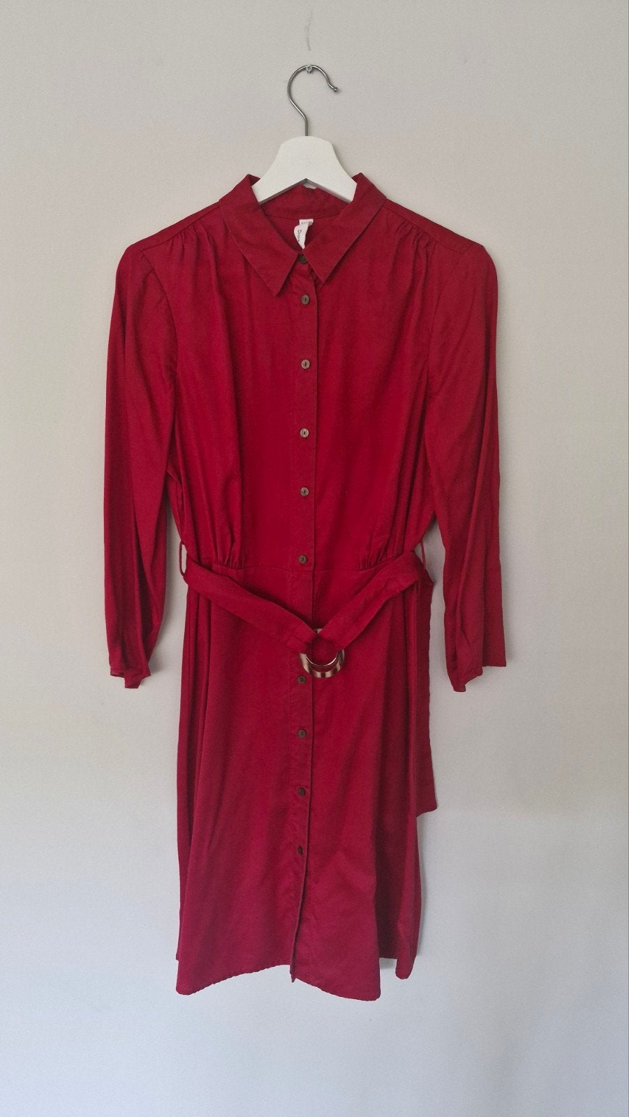 Mango doorknoop jurkje rood M, Maat 38/40 (M), Mango, Ophalen of Verzenden, Zo goed als nieuw