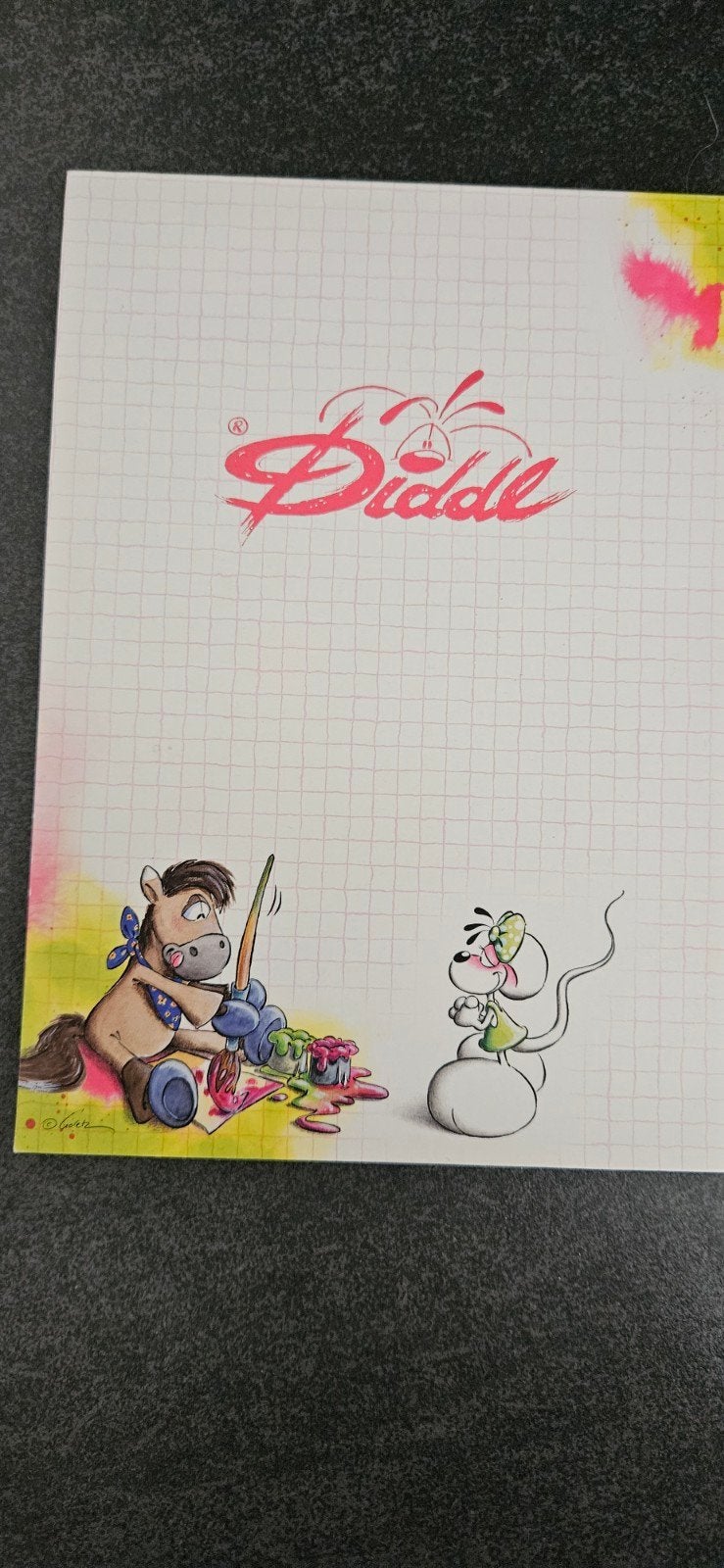 Diddl blok, Verzamelen, Diddl, Ophalen of Verzenden, Diddl, Zo goed als nieuw, Papier, Kaart of Schrift