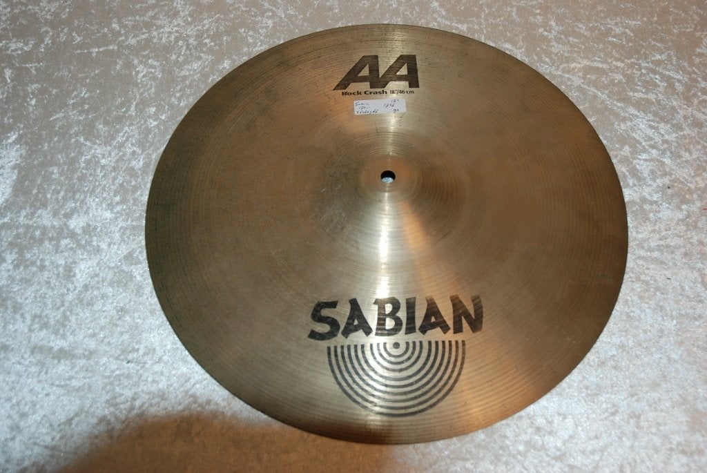 Sabian AA rock crash bekken 1756 18 inch  <26260966>, Sabian, Gebruikt, ., Drums of Percussie