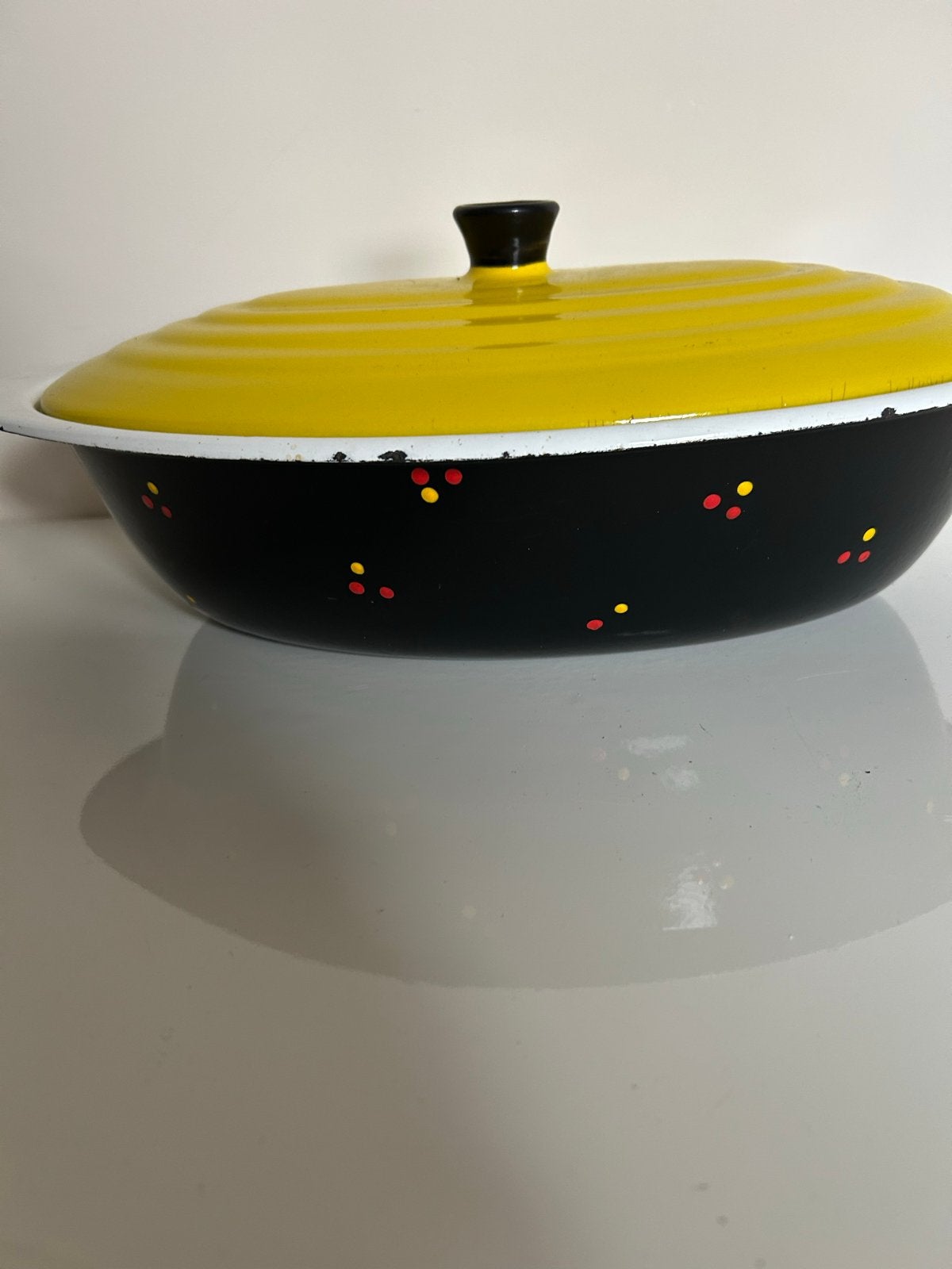 Ovale schaal met deksel, ontwerp van Wim Gillis  DRU Ulft, Ophalen, Gebruikt, Overige merken, Vintage