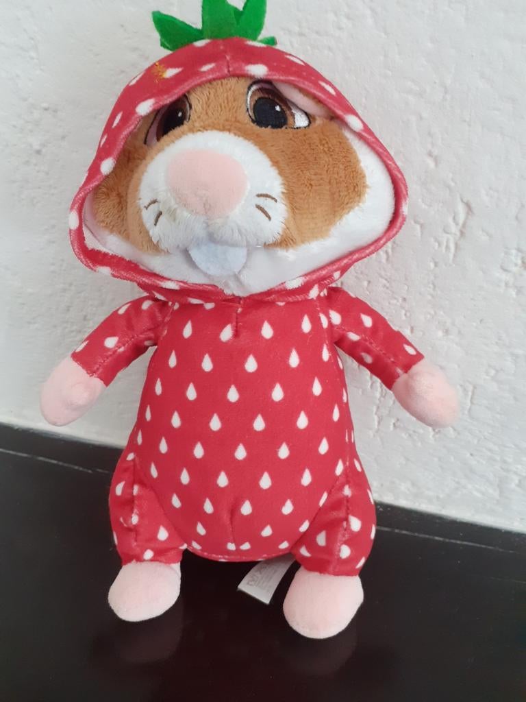 Hamster van Albert Heijn aardbei, Verzamelen, Poppen, Zo goed als nieuw, Pop, Ophalen of Verzenden