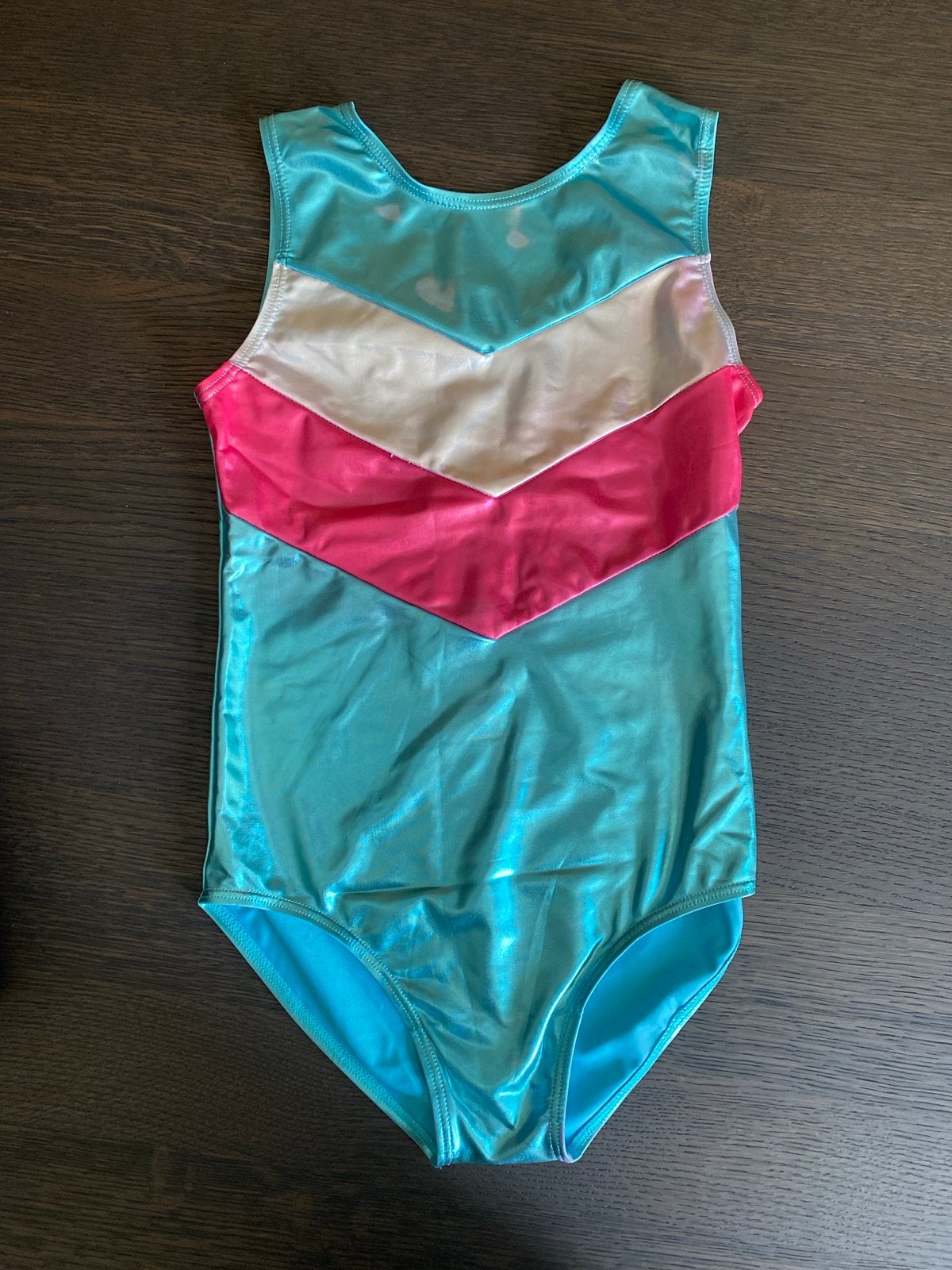Glimmend turnpakje maat 160 - Zo goed als nieuw, Blauw, Ophalen of Verzenden, Zo goed als nieuw, Turnpak(je)